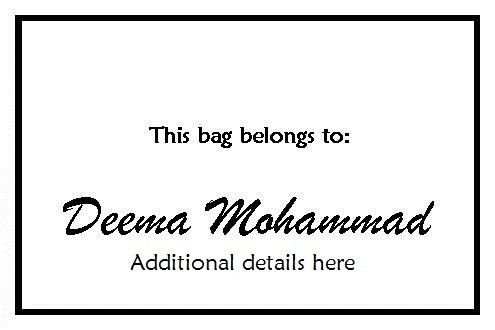 Bag Tag (Black Border)