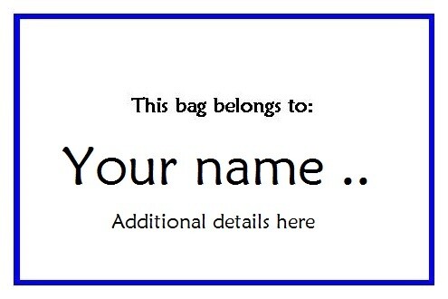 Bag Tag (Blue Border)