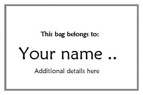 Bag Tag (Gray Border)