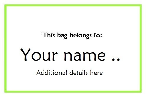 Bag Tag (Green Border)
