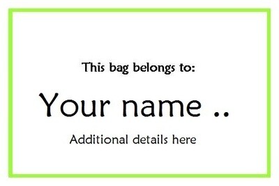 Bag Tag (Green Border)