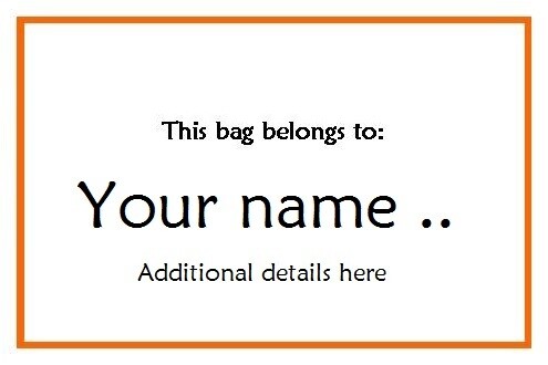 Bag Tag (Red Border)