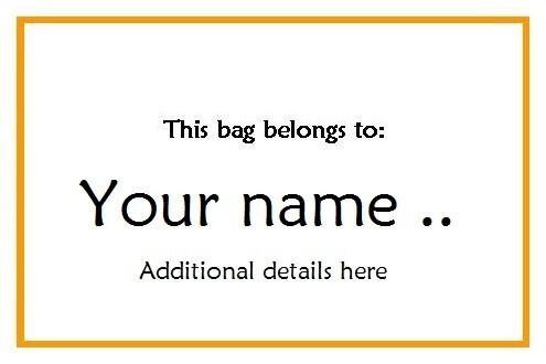 Bag Tag (Orange Border)