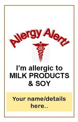 Allergy Tag (MILK & SOY)