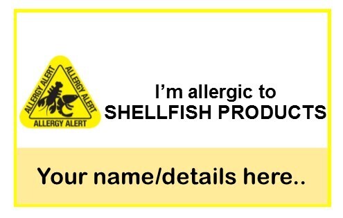 Allergy Tag (SHELLFISH)