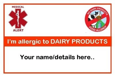 Allergy Tag (DAIRY PRODUCTS)