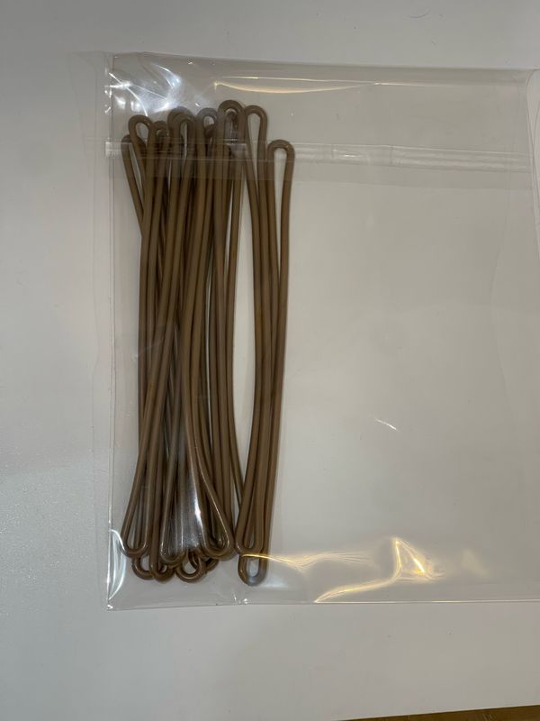 12 Brown / Bronze color bag rubbers