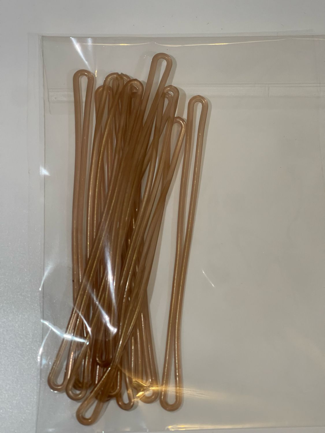 12 Clear Bronze bag rubbers