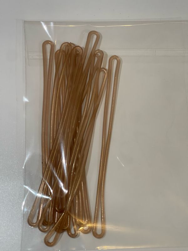 12 Clear Bronze bag rubbers