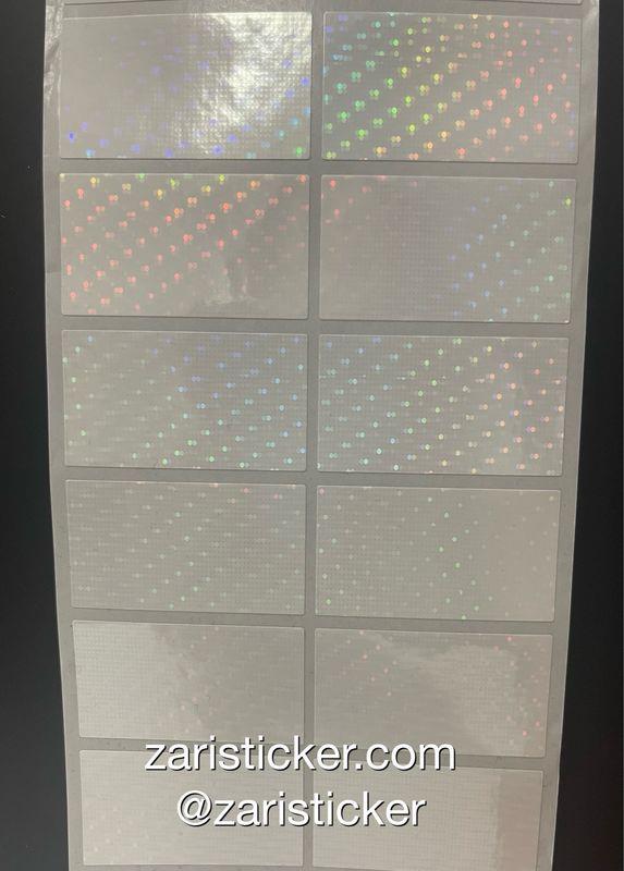 White Glitter PEARL with dots holography 