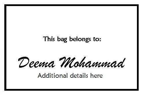 Bag Tag (Black Border)