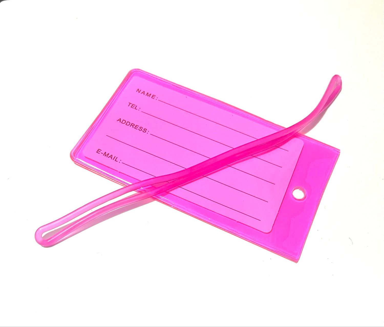 Luggage Tags PINK FLOURESCENT