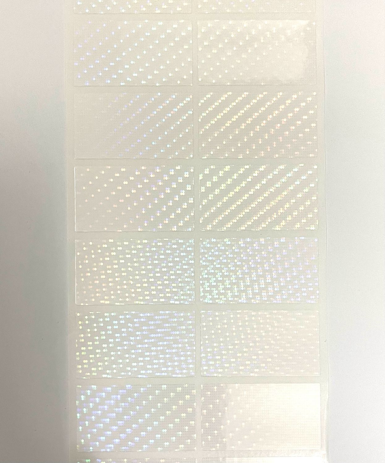 White Glitter PEARL with dots holography جليتر