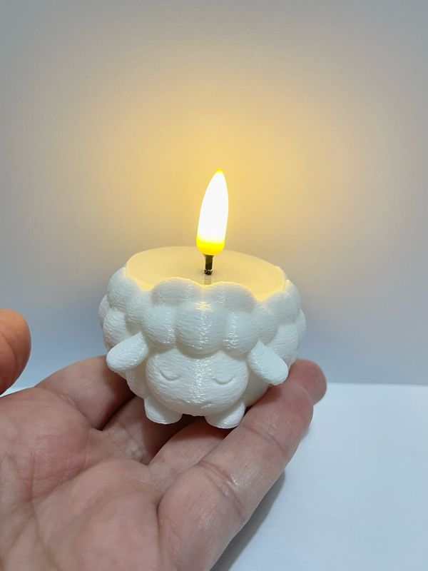 خروف مع شمعه - Tea light Sheep  