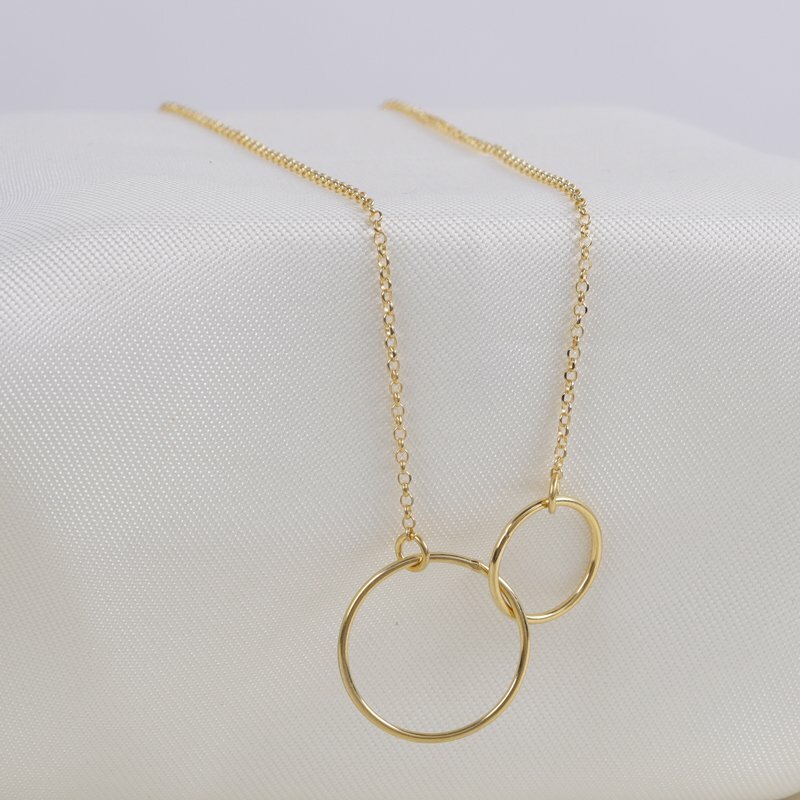 Kette mit Doppelkreis Anhänger