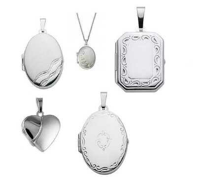 Silber Medaillon Anhänger
