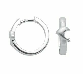 Creolen mit Delphin Silber Kinderschmuck