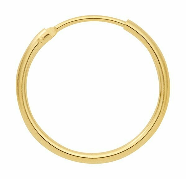 Gold Drahtcreole / Röhrchencreole 1,5 mm Stark