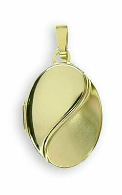 333 Gold Medaillon oval matt und glänzendes Design