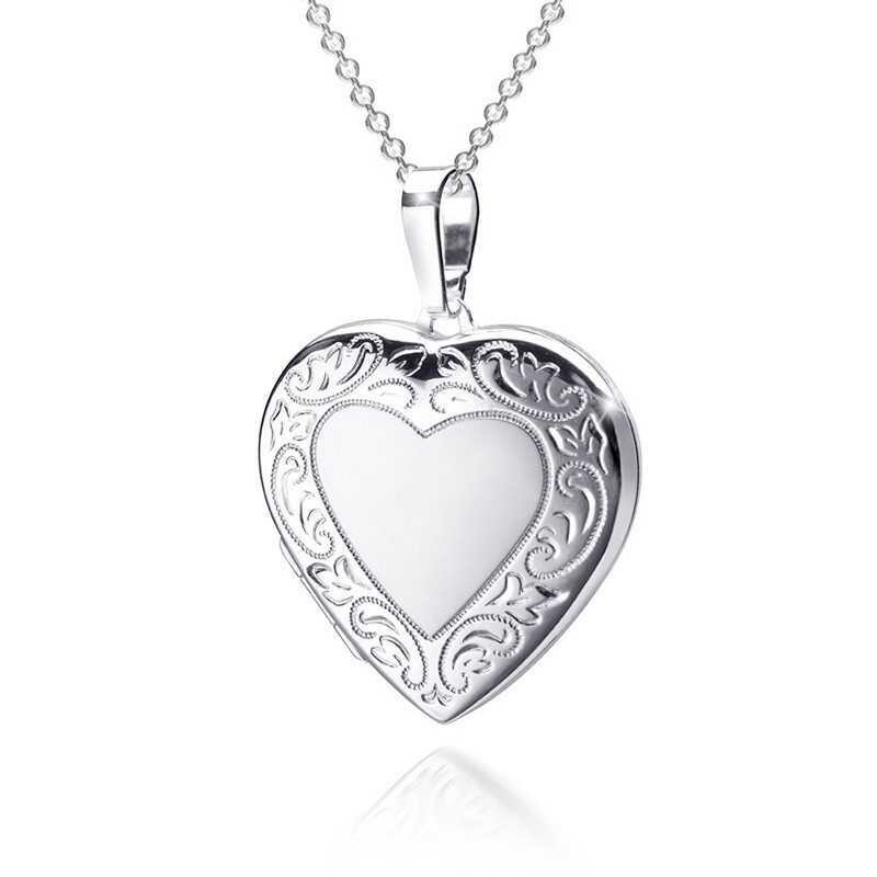 Herz Medaillon 925 Silber mit Gravur 18x17 mm Herz Medaillon 925 Silber mit Gravur 18x17 mm