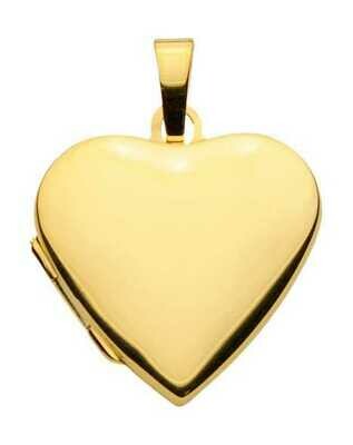Herz Gold Medallion glattes poliertes Design ohne Muster