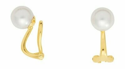 585 Gold Ohrclip mit großer 8 mm Zuchtperle