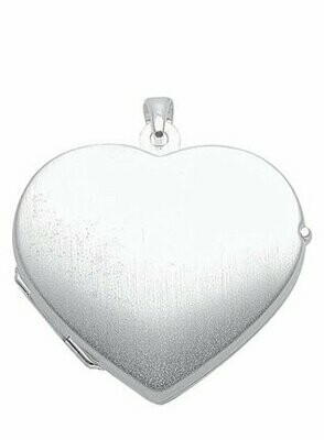 925 Silber Medaillon Herz 3cm groß