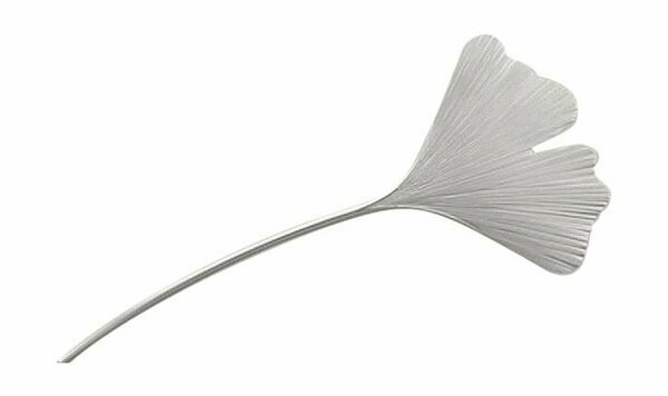 Dekorative 6,5 cm lange Ginkgoblatt Brosche