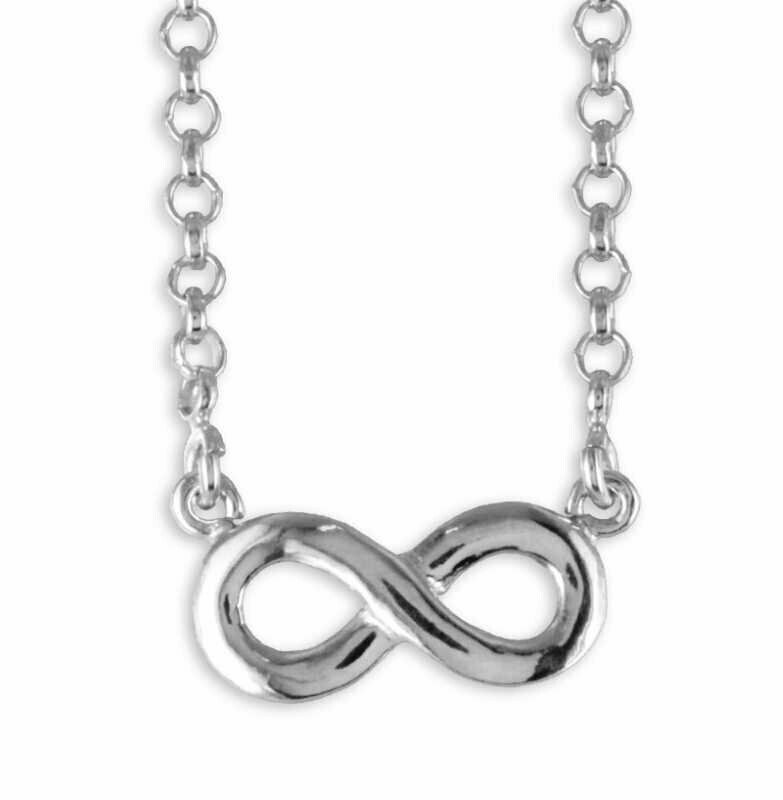 925 Silber Collierkette Länge 36+2cm mit Anhänger Infinity