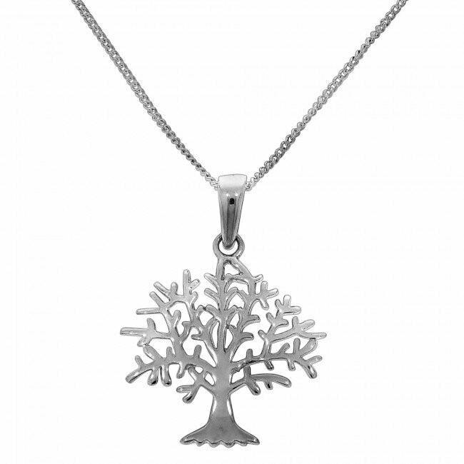Lebensbaum Anhänger mit Kette 925 Silber