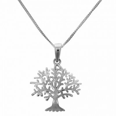 Lebensbaum Anhänger mit Kette 925 Silber