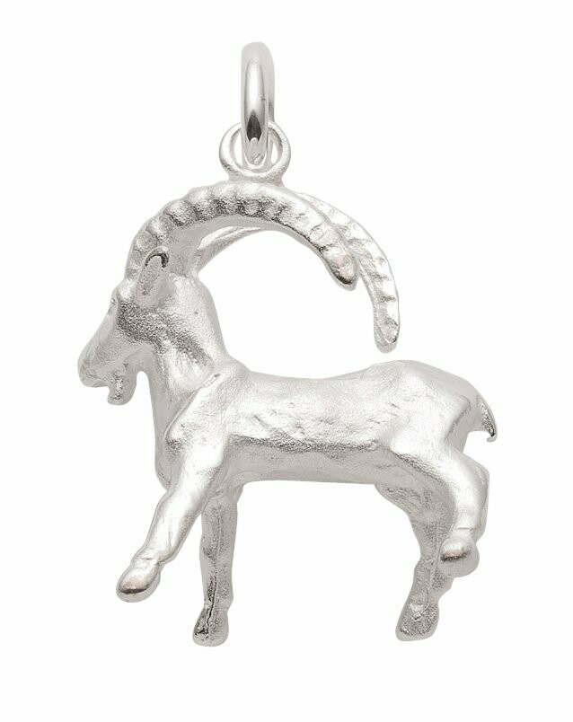 Silber Sternzeichen plastische Figur alle 12 Tierkreiszeichen, Sternzeichen: Steinbock 22. 12. - 20. 1.