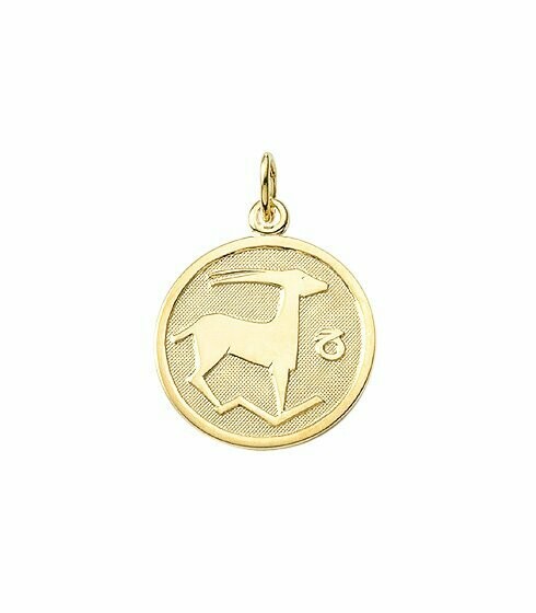 333 Gold Sternzeichen runde Platte mit 1,6 cm Durchmesser