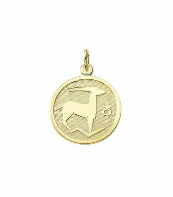 333 Gold Sternzeichen runde Platte mit 11 mm Durchmesser