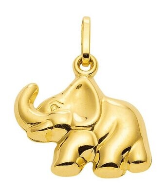 Elefant Kettenanhänger aus 333 Gelbgold  2cm lang