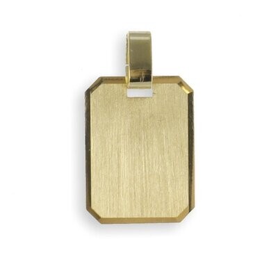 Viereckiger Anhänger zum gravieren in 333 Gold