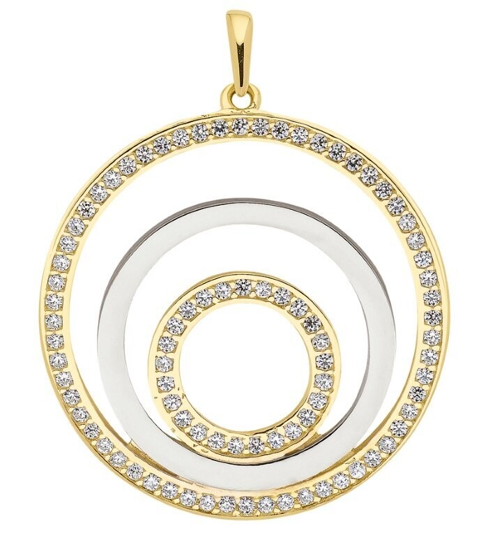 Zirkonia Gold Kettenanhänger
