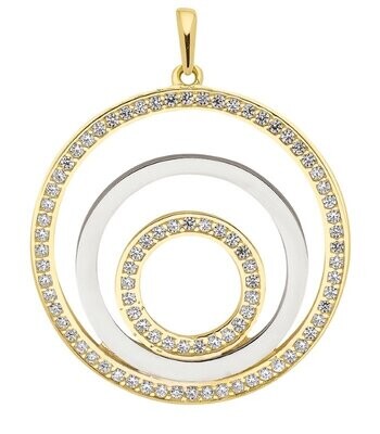 Zirkonia Gold Kettenanhänger