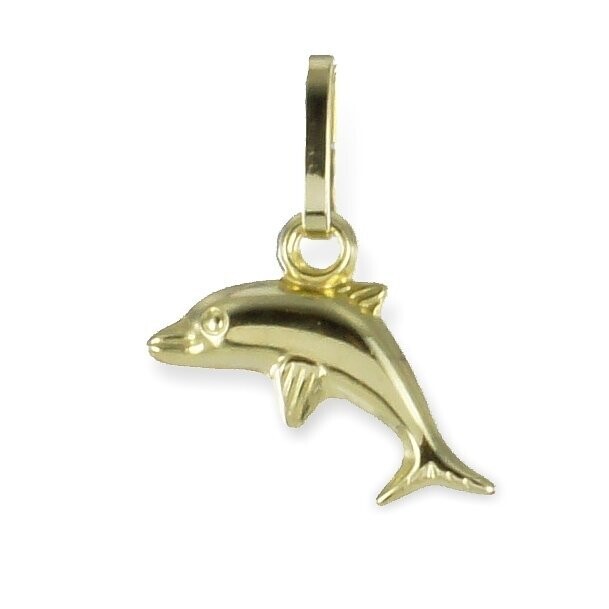 Kleiner Delphin Anhänger in 333 Gold