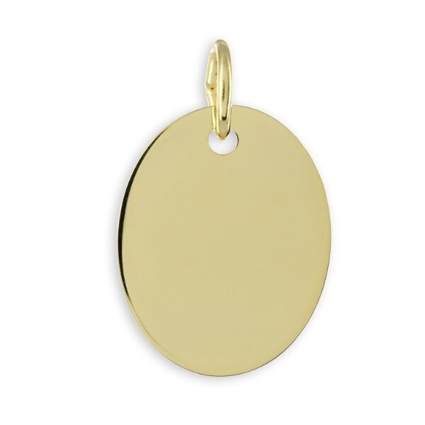 Ovaler Gold Anhänger zum gravieren 333 Gold
