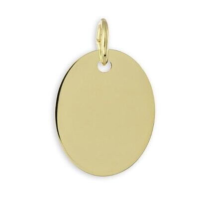 Ovaler Gold Anhänger zum gravieren 333 Gold