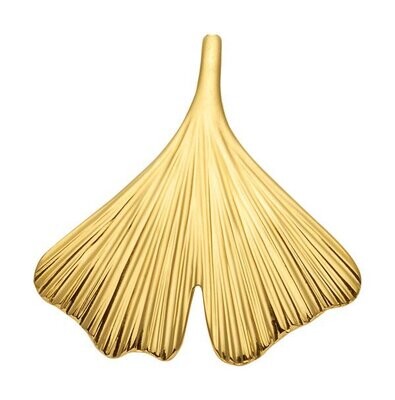 Ginkgoblatt Anhänger in Gold 19,9 x 19,6 mm