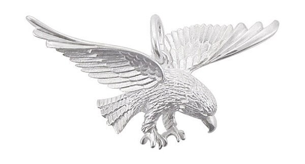 Adler Kettenanhänger aus 925 Silber gefertigt 40,2 x 30,5mm