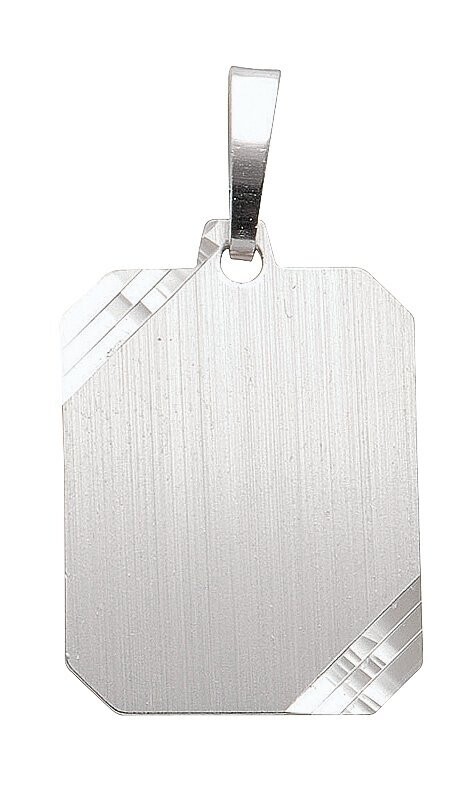 925 Silber Gravurplatte 13,9x17,5mm