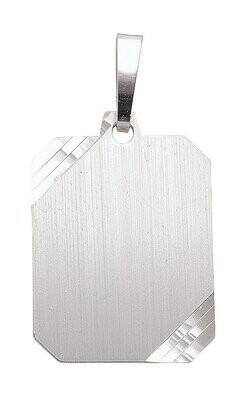 925 Silber Gravurplatte 13,9x17,5mm