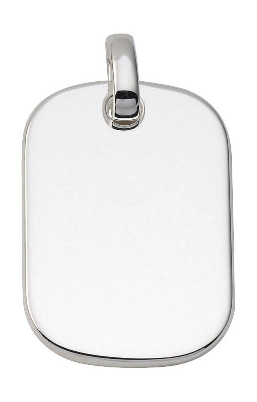 925 Silber schwere Gravurplatte 28,5 x 20,5 mm