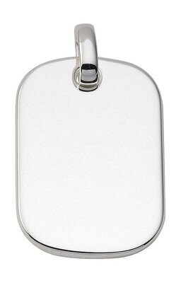 925 Silber schwere Gravurplatte 28,5 x 20,5 mm
