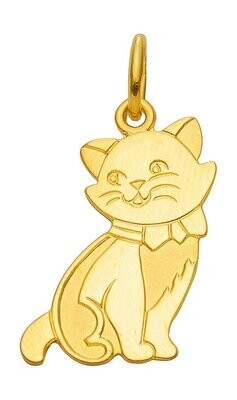 Katzen Ketten Anhänger 333 Gold