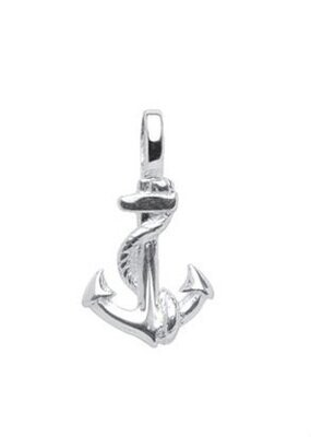 Anker Ketten Anhänger aus rhodinierten 925 Silber
