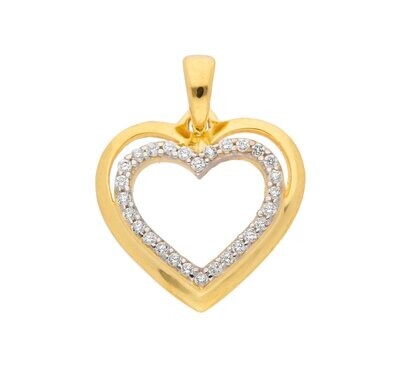 Herz Anhänger aus 333/000 Gold mit Zirkonia